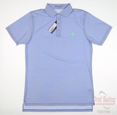 New W/ Logo Mens B. Draddy Polo Small S Blue MSRP $110