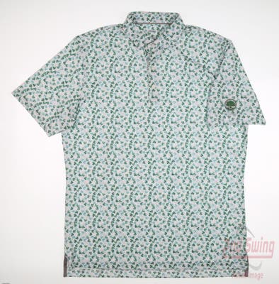 New W/ Logo Mens Straight Down Polo Small S Multi MSRP $100