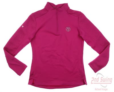 New Womens Jo Fit Golf 1/4 Zip Pullover Small S Pink MSRP $84