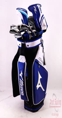Complete Men's Set of Mizuno TaylorMade Cleveland Golf Clubs - Mizuno Cart Bag - Right Hand Regular Flex Steel Shafts