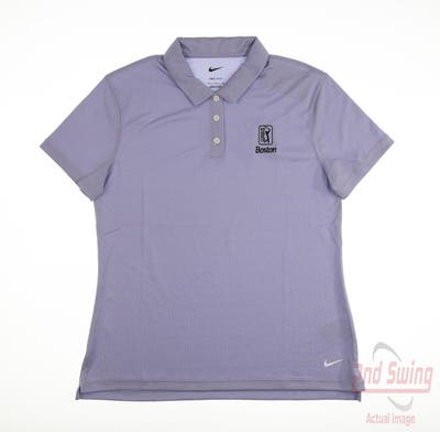 New W/ Logo Womens Nike Polo X-Large XL Gray MSRP $59