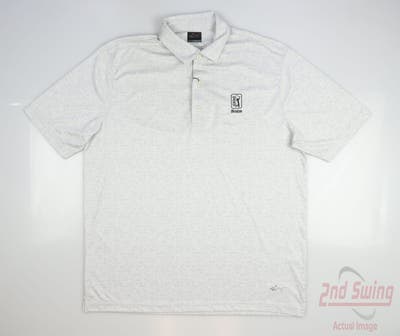 New W/ Logo Mens Greg Norman Polo Large L Gray MSRP $70
