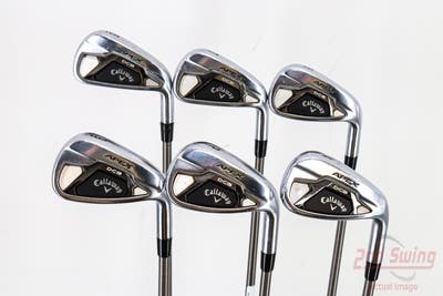 Callaway Apex DCB 21 Iron Set 6-PW AW Aerotech SteelFiber fc90 Graphite Stiff Right Handed 38.5in