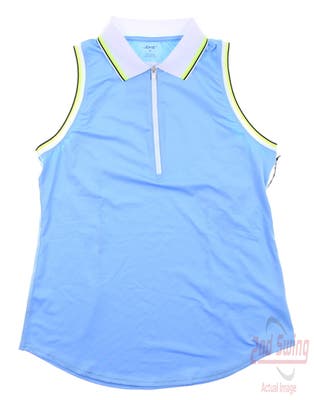 New Womens Jo Fit Golf Sleeveless Polo Small S Blue MSRP $84