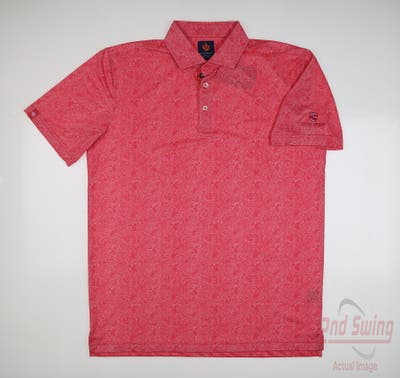 New W/ Logo Mens DONALD ROSS Polo Large L Pink MSRP $80