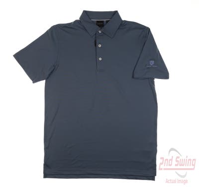 New W/ Logo Mens Dunning Polo XX-Large XXL Slate Blue MSRP $80