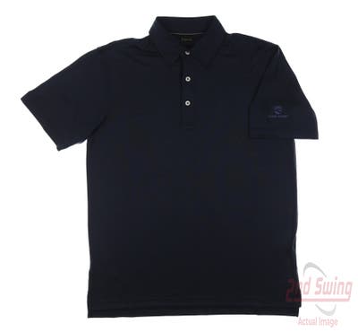 New W/ Logo Mens Dunning Polo XX-Large XXL Navy Blue MSRP $80