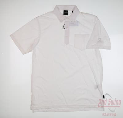New W/ Logo Mens Dunning Polo XX-Large XXL White MSRP $80