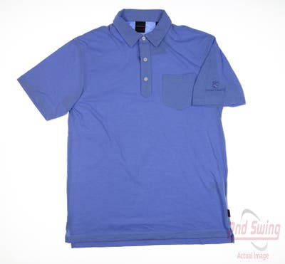 New W/ Logo Mens Dunning Polo X-Large XL Blue MSRP $80