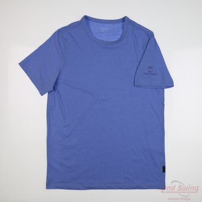 New W/ Logo Mens Dunning T-Shirt Small S Blue MSRP $45