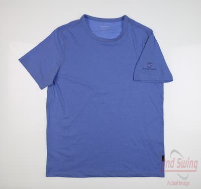 New W/ Logo Mens Dunning T-Shirt Small S Blue MSRP $45