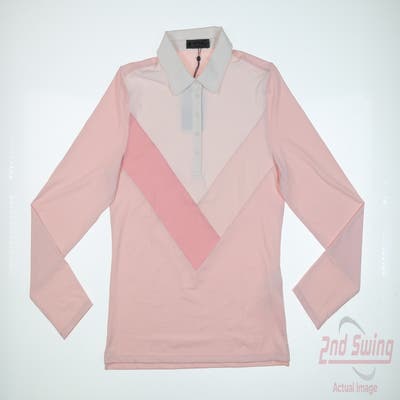 New Womens G-Fore Long Sleeve Polo Medium M Pink MSRP $132