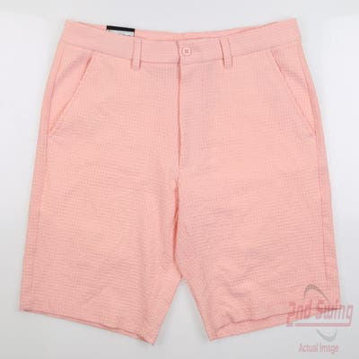 New Mens Footjoy Seersucker Shorts 33 Pink MSRP $95