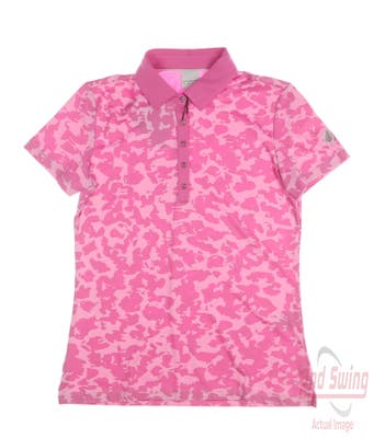 New W/ Logo Womens Dunning Golf Polo Small S Pink MSRP $95