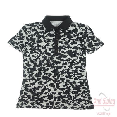 New W/ Logo Womens Dunning Golf Polo X-Small XS Black MSRP $95