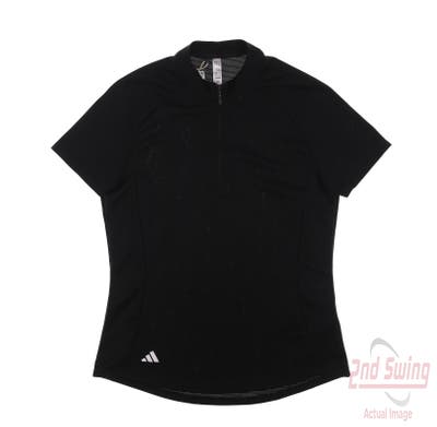 New Womens Adidas Polo Medium M Black MSRP $70
