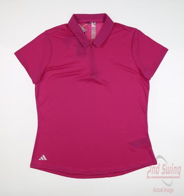 New Womens Adidas Polo Medium M Pink MSRP $75