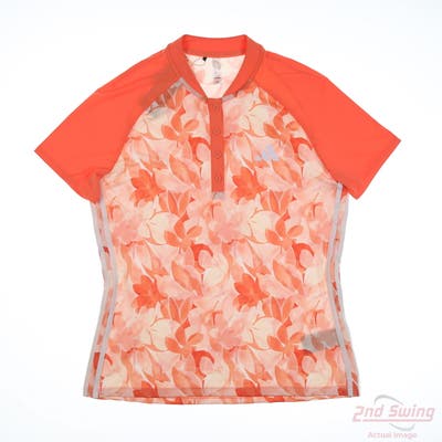 New Womens Adidas Polo Small S Coral MSRP $70