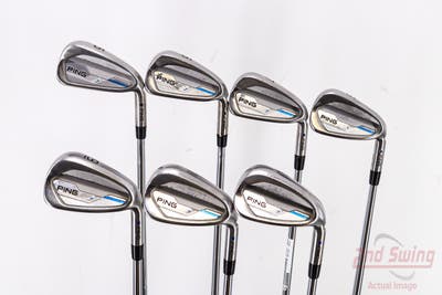 Ping 2015 i Iron Set 5-PW AW Project X Rifle 6.0 Steel Stiff Right Handed Blue Dot 38.5in