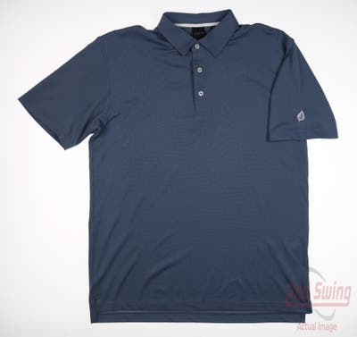 New W/ Logo Mens Dunning Golf Polo XX-Large XXL Blue MSRP $85