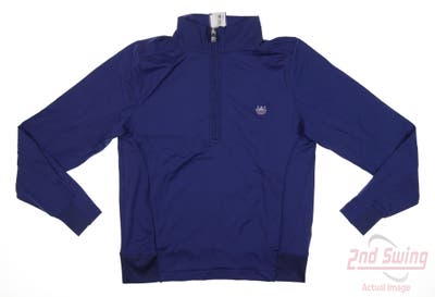 New W/ Logo Mens B. Draddy Blair 1/4 Zip Pullover Small S Navy Blue MSRP $180