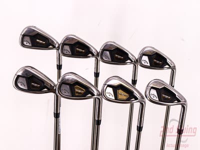 Callaway Rogue ST Max OS Lite Iron Set 6-PW AW GW SW UST Mamiya Recoil ESX 460 F2 Graphite Senior Right Handed 37.25in