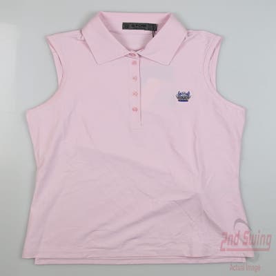 New W/ Logo Womens G-Fore Sleeveless Polo X-Small XS Pink MSRP $115