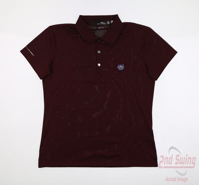 New W/ Logo Womens Ralph Lauren RLX Polo Large L Red MSRP $110