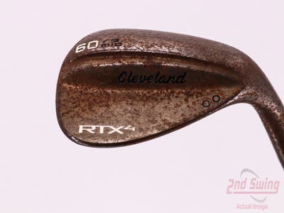 Cleveland RTX 4 Tour Raw Wedge Lob LW 60° 9 Deg Bounce Dynamic Gold Tour Issue S400 Steel Stiff Right Handed 35.5in
