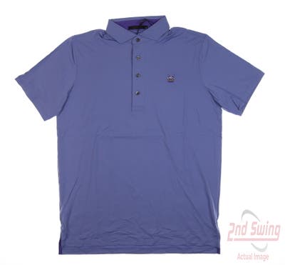 New W/ Logo Mens Greyson Polo Small S Blue MSRP $110