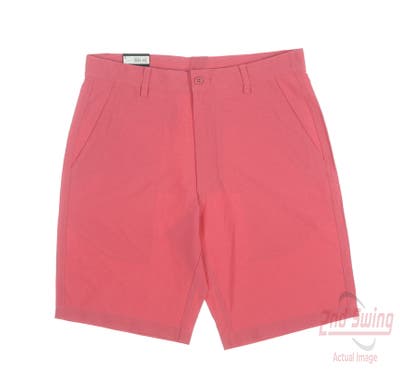 New Mens Footjoy Broken Stripe Woven Shorts 34 Pink MSRP $85