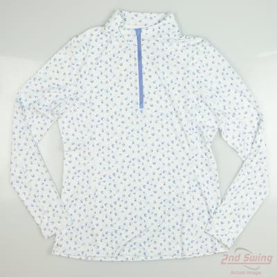 New W/ Logo Womens Peter Millar 1/4 Zip Pullover Small S Multi MSRP $115