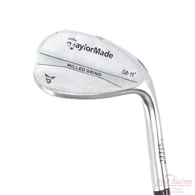 TaylorMade Milled Grind Satin Chrome Wedge Lob LW 58° 11 Deg Bounce SB True Temper Dynamic Gold Steel Wedge Flex Right Handed 35.0in