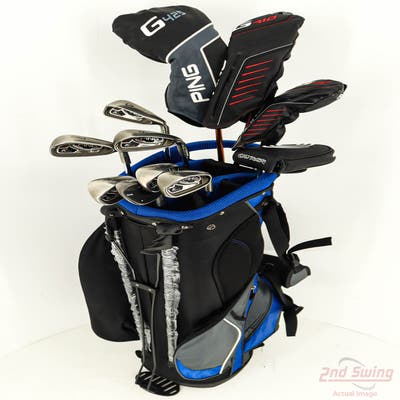 Complete Set of Men's Ping TaylorMade Titleist Odyssey Golf Clubs + NEW Datrek Stand Bag w/Headcovers