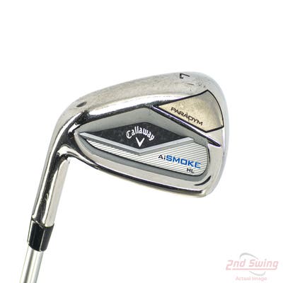 Callaway Paradym Ai Smoke HL Single Iron 7 Iron Aldila Ascent Blue 50 Graphite Senior Left Handed 37.75in