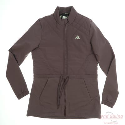 New W/ Logo Womens Adidas Jacket Small S Plum MSRP $150