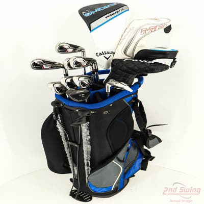 Complete Set of Men's Nike TaylorMade Cleveland Odyssey Golf Clubs + NEW Datrek Stand Bag w/Headcovers