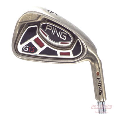 Ping G15 Single Iron 6 Iron Ping AWT Steel Regular Right Handed Orange Dot 38.25in