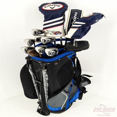 Complete Set of Men's Callaway Tour Edge Cleveland Odyssey Golf Clubs + NEW Datrek Stand Bag w/Headcovers