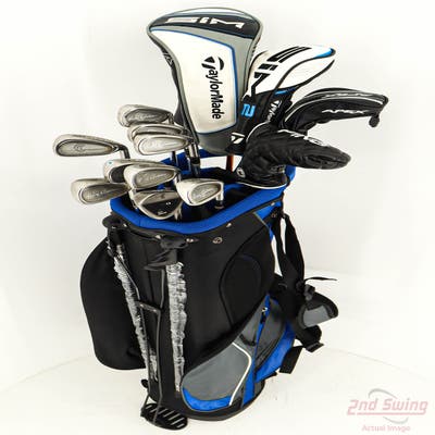 Complete Set of Men's TaylorMade Adams Cleveland Ping Golf Clubs + NEW Datrek Stand Bag w/Headcovers