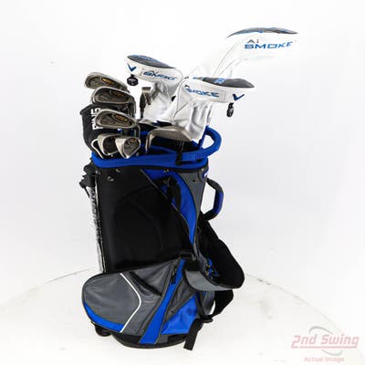 Complete Set of Men's Cleveland Adams TaylorMade Ping Odyssey Golf Clubs + NEW Datrek Stand Bag w/Headcovers