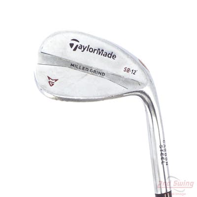 TaylorMade Milled Grind Satin Chrome Wedge Sand SW 56° 12 Deg Bounce SB True Temper Dynamic Gold Steel Wedge Flex Right Handed 35.25in