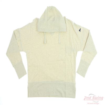 New W/ Logo Johnnie-O Womens Golf Hoodie Long Sleeve Medium M Oatmeal Solid MSRP $98