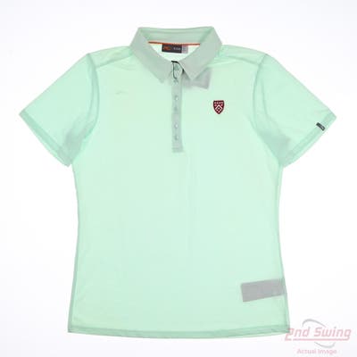 New W/ Logo Womens KJUS Polo Large L Green MSRP $135
