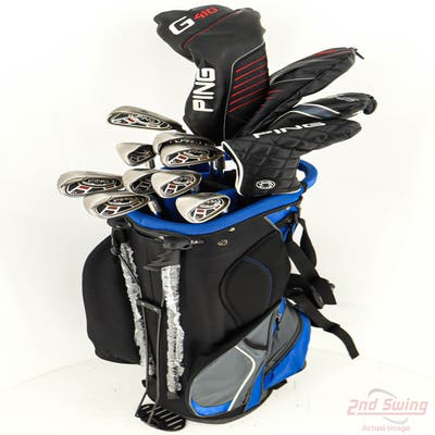 Complete Set of Men's PIng Golf Clubs + NEW Datrek Stand Bag w/Headcovers