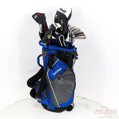 Complete Set of Men's TaylorMade Cleveland Ping Golf Clubs + NEW Datrek Stand Bag w/Headcovers