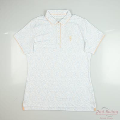 New W/ Logo Mens Peter Millar Polo Large L Multi MSRP $115
