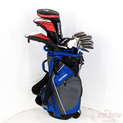 Complete Set of Men's TaylorMade Ping Titleist Odyssey Golf Clubs + NEW Datrek Stand Bag w/Headcovers
