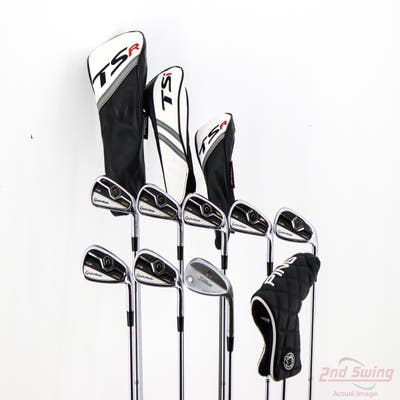 Complete Set of Men's Titleist TaylorMade Ping Golf Clubs + NEW Datrek Stand Bag w/Headcovers