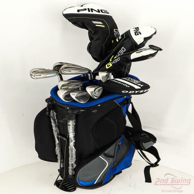 Complete Set of Men's Titleist Ping Odyssey Golf Clubs + NEW Datrek Stand Bag w/Headcovers